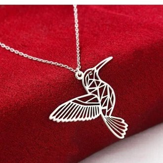 14K Altın Kaplama Kolye – Zarif Kolibri Kuşu Tasarımı