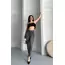 Mom fit enzim taş yıkama jeans pantolon füme d2006