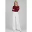 Tek Omuz İpli Bluz Bordo t4328