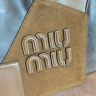 Miu Miu Patchwork Deri Hobo Çanta