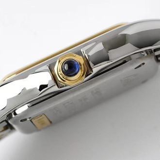 CARTIER KARE KASA METAL SAAT İki Renk (Çelik & Sarı Altın Tonu)