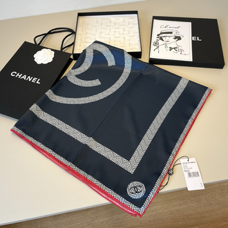 chanel paris lacivert ipek başörtü