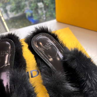 Fendi  süper lüks yüksek topuklu retro peep-toe terlikleri
