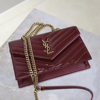 YSL Kate Patent Bordeaux