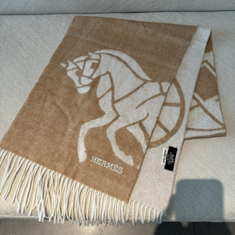 Hermes Unisex Pure Wool Scarf Signature Heritage Atkı Collection