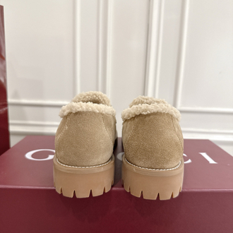 Gucci Kadın Kürk Astarlı Tokalı Loafer