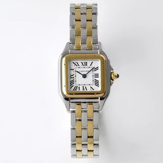 CARTIER KARE KASA METAL SAAT İki Renk (Çelik & Sarı Altın Tonu)