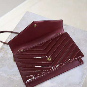 YSL Kate Patent Bordeaux