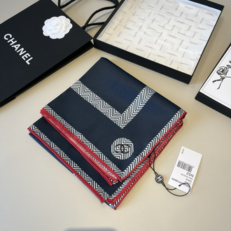 chanel paris lacivert ipek başörtü