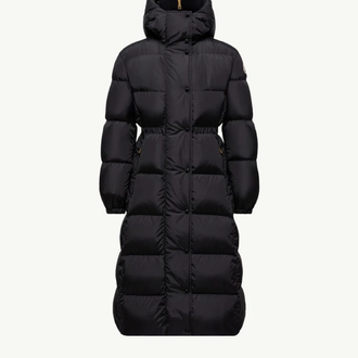 Moncler Chamer kadın kapüşonlu uzun kaz tüyü mont