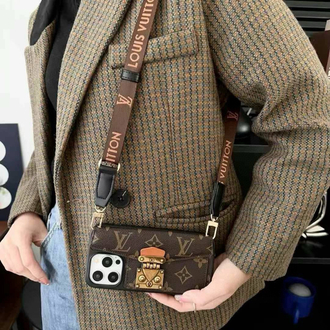  Louis Vuitton Tarzı Lüks Çanta Görünümlü Telefon Kılıfı (Askılı Model)