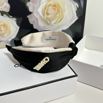 Chanel Tasarım Saten Saç Bandı 