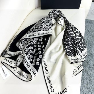 Chanel Monogram Logolu İpek/Kaşmir Şal