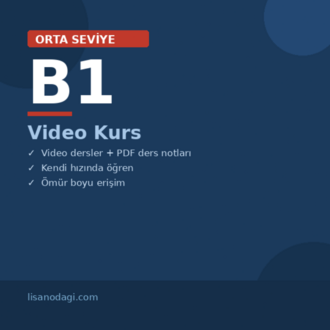B1 Orta Seviye — Video Kurs