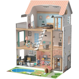 3 katlı asansötlü bebek evi