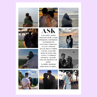 AŞK Posteri ( ÇERÇEVESİZ)