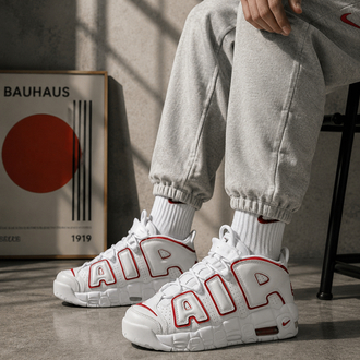 NİKE AİR MORE UPTEMPO WHİTE VARSITY RED