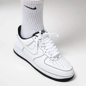 NİKE AİR FORCE 1 LOW STITCH WHİTE BLACK