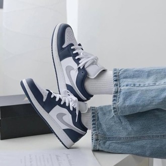 NİKE AİR JORDAN 1 LOW WHİTE NAVY