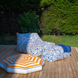 Deniz Yatağı Belize I Lounger ve Puf / Shell Blue