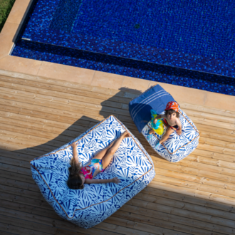 Deniz Yatağı Belize I Lounger ve Puf / Shell Blue