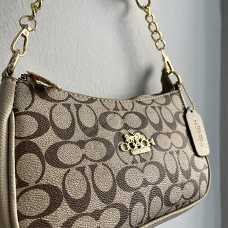 Coach Monogram Omuz Çantası – Bej