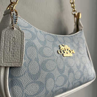 Coach Monogram Omuz Çantası – Açık Mavi