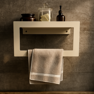 Banyo Havlusu El Yüz Havlusu Banyo Düzenleyici Raf 27cm Beyaz (OUTLET)