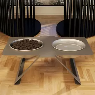 Dayanıklı Iki Hazneli Çelik Kase Pet Shop Kedi & Köpek Mama Ve Su Kabı