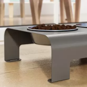 Modern Kedi Ve Küçük Orta Irk Köpek Mama Su Kabı Ikili Çelik Kase Evcil Hayvan Mama Standı