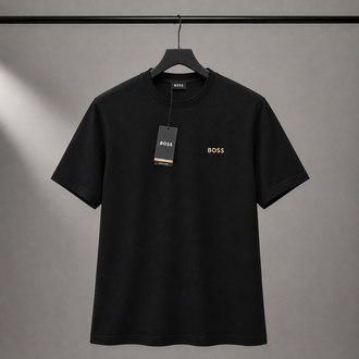 Boss Siyah Kalın Kumaş Oversize Tshirt