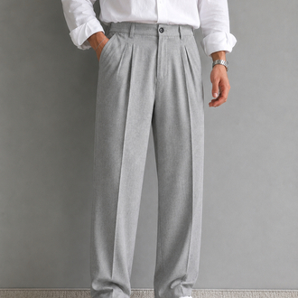 Gri Melanj Baggy Kumaş Premium Pantolon