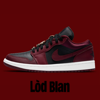 Nike Air Jordan 1 Low “Dark Beetroot” Gold Charms