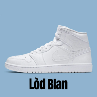 Nike Air Jordan 1 Mid Triple White