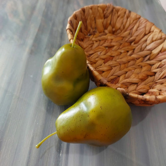 Yapay Yeşil Armut 10 cm 1 Adet, Yapay Meyve