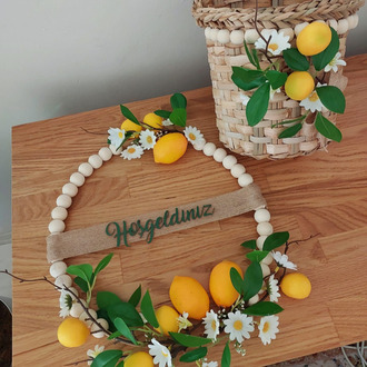Limonlu Set (Kapı Süsü+Sepet)