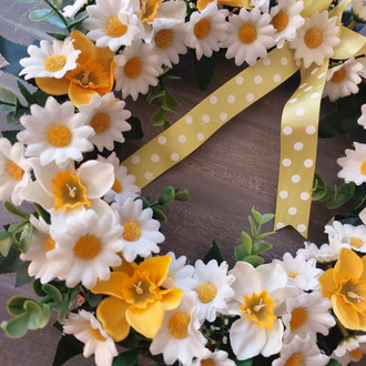 Ppatya Nergis Temalı Kapı Süsü 30 cm