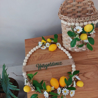 Limonlu Set (Kapı Süsü+Sepet)