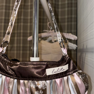 Cocoa Blossom Button Bag
