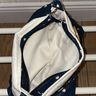 Blueberry Saf İpek Button Bag