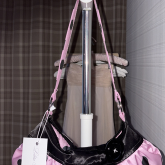 Dolly Pink Satin Button Bag