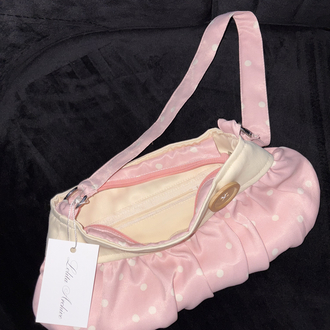 Baby Pink Saf İpek Button Bag
