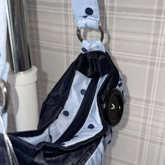 Baby Blue Button Bag
