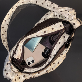 %100 Silk Button Bag