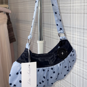 Baby Blue Button Bag