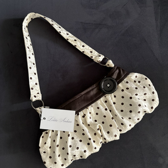 %100 Silk Button Bag