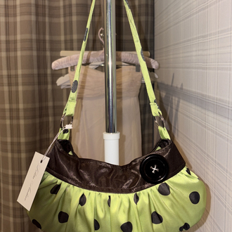 Matcha Satin Button Bag