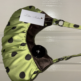 Matcha Satin Button Bag