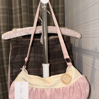 Baby Pink Saf İpek Button Bag