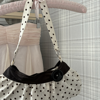 %100 Silk Button Bag